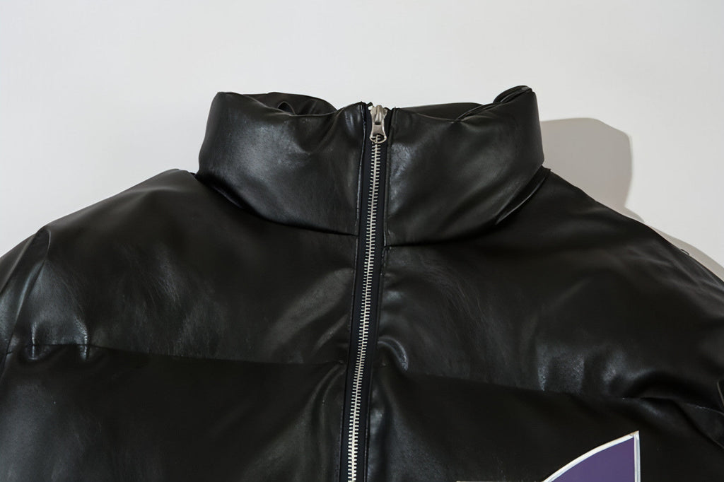 Men’s Retro Embroidered Puffer Jacket – Streetwear Style