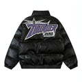 Men’s Retro Embroidered Puffer Jacket – Streetwear Style