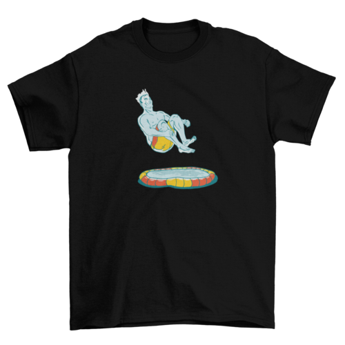 Pool bomb man illustration t-shirt design