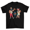 Happy guys cooking grill t-shirt