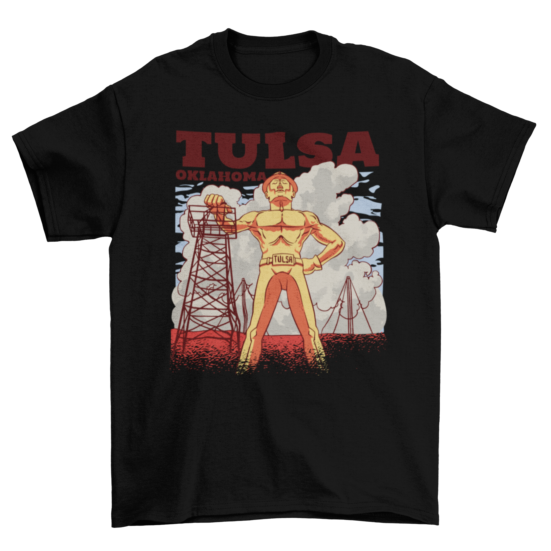 Tulsa Oklahoma urban district tower t-shirt