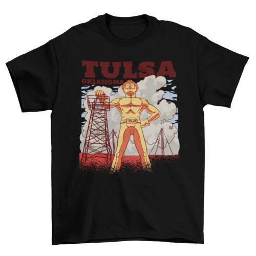 Tulsa Oklahoma urban district tower t-shirt