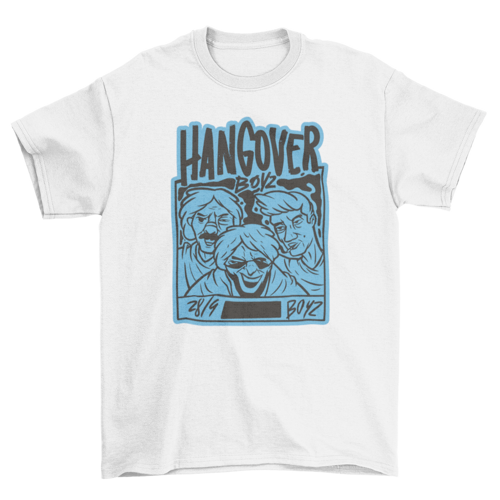 Hangover men cartoon t-shirt