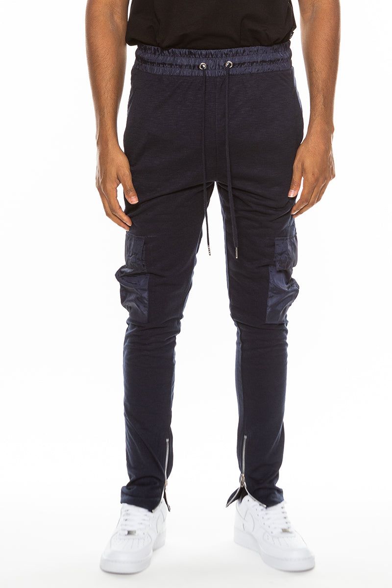 Heathered Cotton Blend Joggers J114