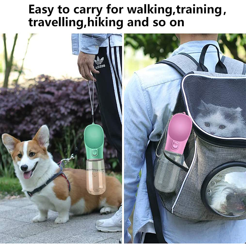 Portable Dog Water Bottle – One-Touch Travel Dispenser