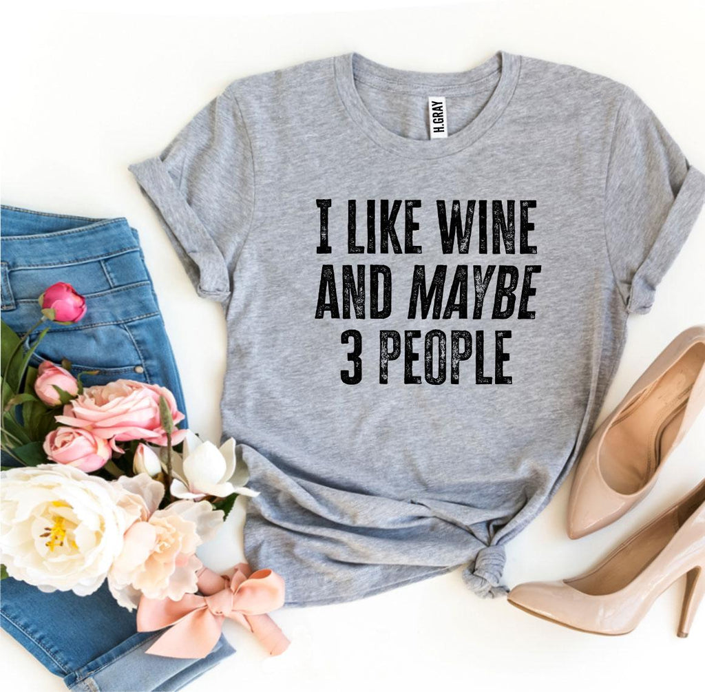 Wine and Three People Graphic T-Shirt