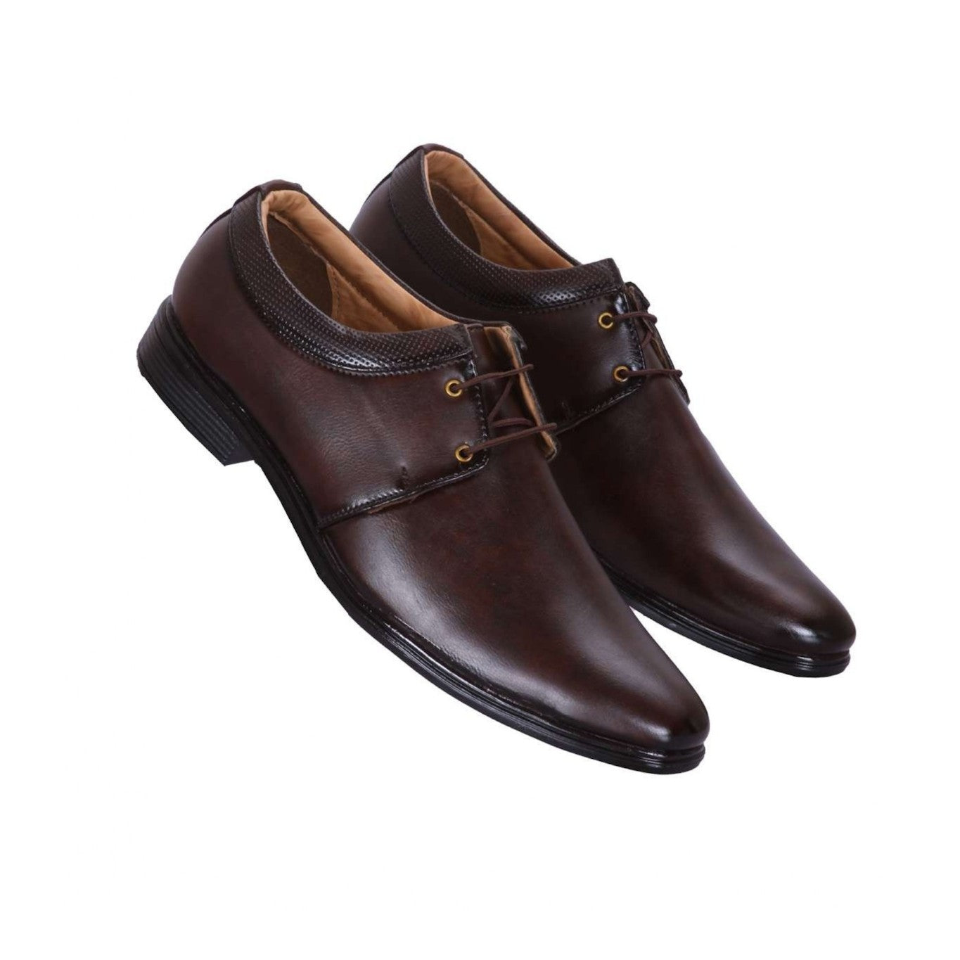 Men Lace-Up Synthetic Formal Shoes (Size-UK-6) (Color-DARK BROWN)