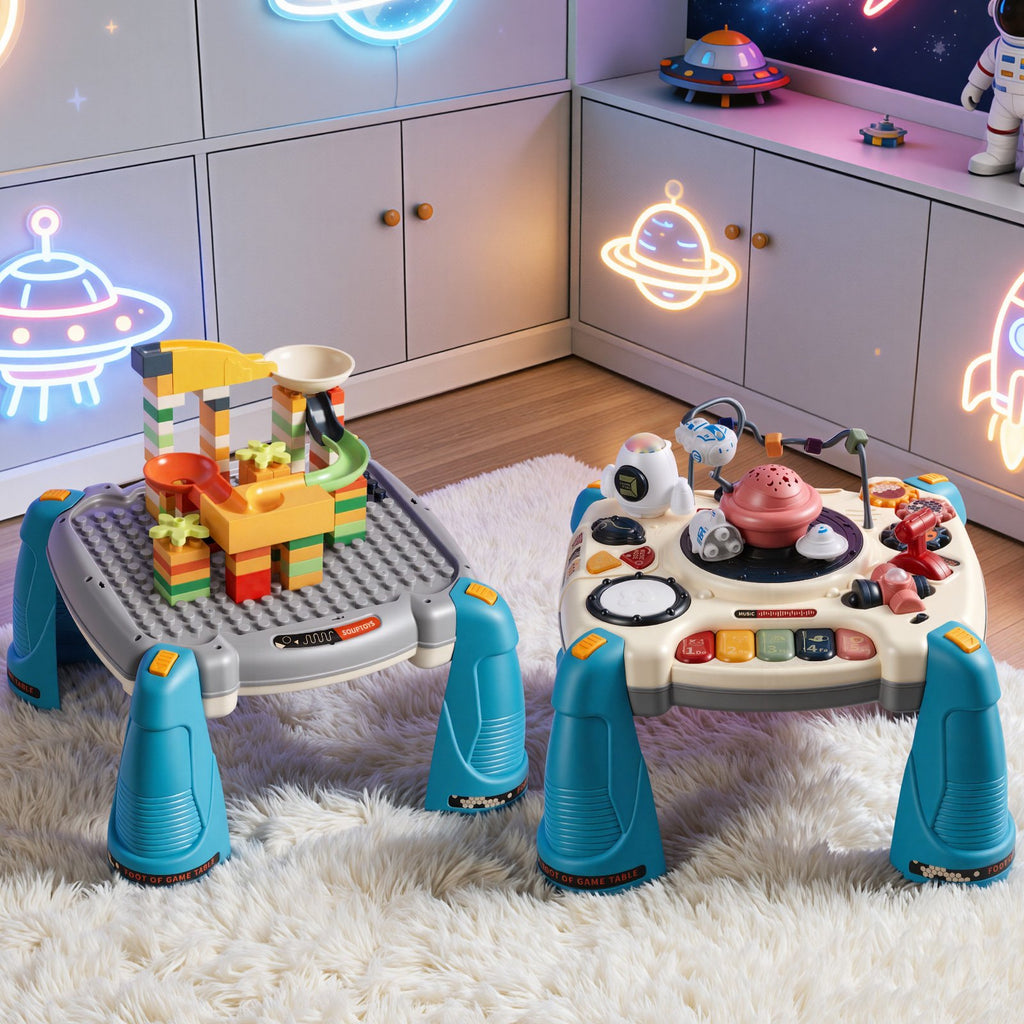 Baby Spacecraft Musical Table Toys for 1-3 Years Old, Learning