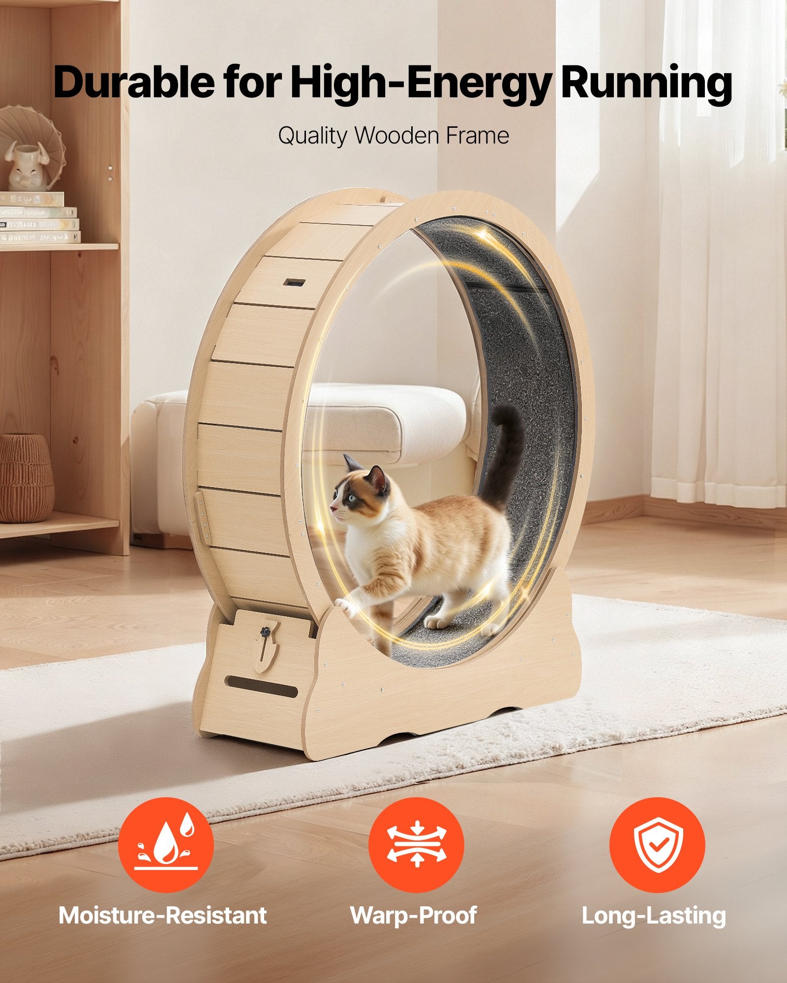 Indoor Cat Exercise Wheel – Quiet Running Treadmil